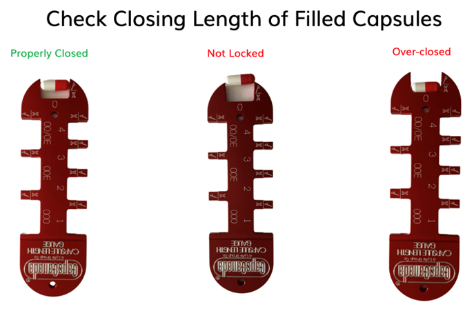 Check Closing Length of Filled Capsules