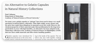 The first patented use of gelatin for capsule making