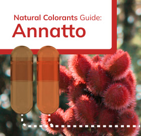 Annatto natural colorant for empty pill capsules