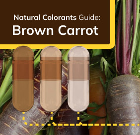 Natural dye brown carrot for gelatin capsules